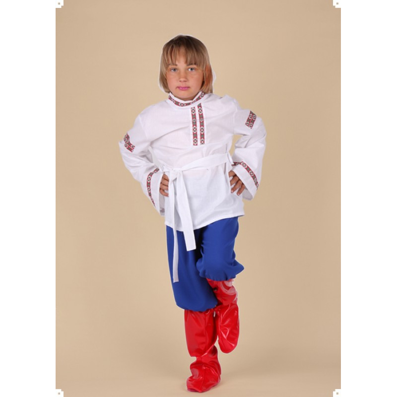 Karnevalový kostým RUSKÝ CHLAPEC - kalhoty,horní díl,pásek
