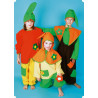 Karnevalový kostým TRPASLÍCI-RŮZNÉ BARVY - kalhoty, horní díl, čepice