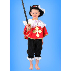 Karnevalový kostým Mušketýr s pelerínou - kalhoty,horní díl,klobouk