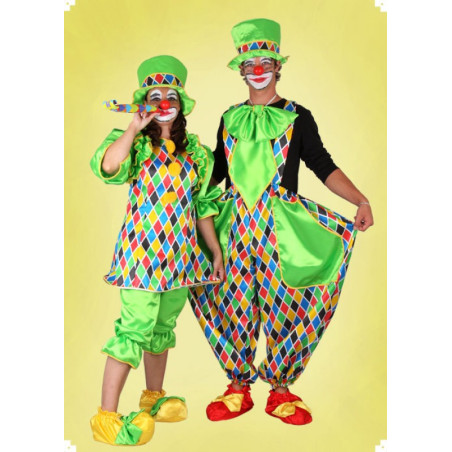 Karnevalový kostým Klaun - horní díl, kalhoty, čepice