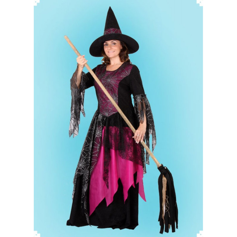 Karnevalový kostým Čarodějnice - pavouk šaty, klobouk