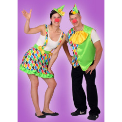 Karnevalový kostým KLAUN DĚVČE - sukně, klobouk