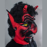 Maska - čert nasazovací hlava černo-červená