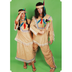 Karnevalový kostým INDIÁN - kalhoty, horní díl, čelenka