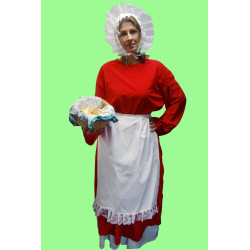 Masopustní kostým  BÁBA/PEKAŘKA - 2 sukně, zástěrka, halena,čepec