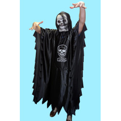Masopustní kostým  SMRTKA - plášť s kapucí,maska