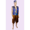 Karnevalový kostým Aladin modrý                                                                 kalhoty,pásek,vesta,čepice