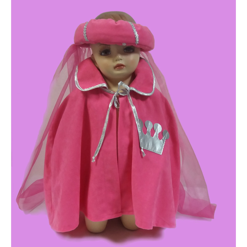 Karnevalový kostým Růžová pelerína s čelenkou                pelerína, čelenka