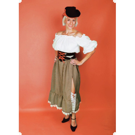 Karnevalový kostým WESTERN LADY - sukně, horní díl